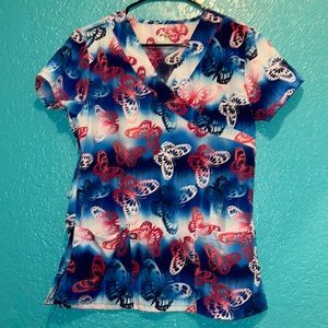 Scrubs butterfly print